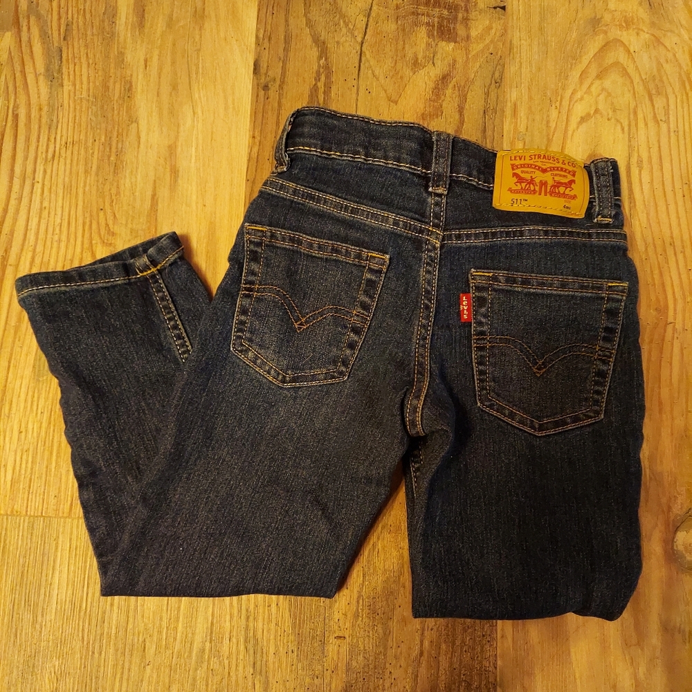 Toddler Kids Levi's Jean Pants 4-5T Slimfit Denim Jean Kids Pants - Picture 3 of 6